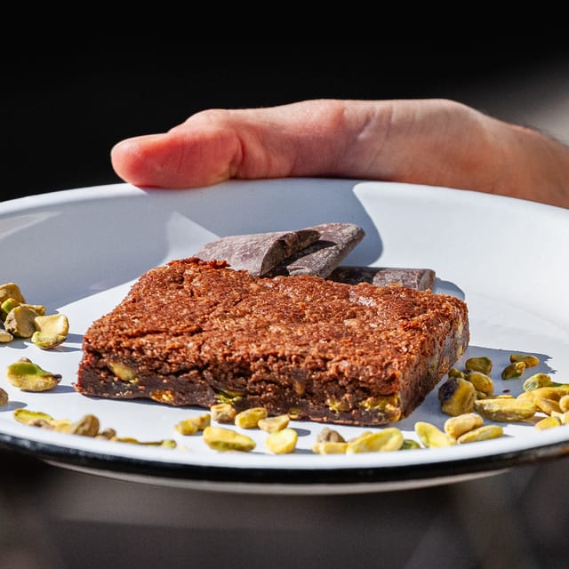 Pistachio Brownie.