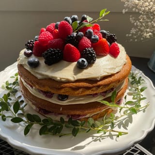 Layer Cake with Fruit